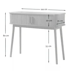 Calicosy - Sidetable ERNEST - Licht hout - 80,5x100x35 cm
