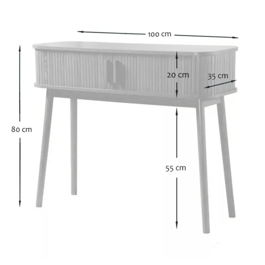 Calicosy - Sidetable ERNEST - Licht hout - 80,5x100x35 cm