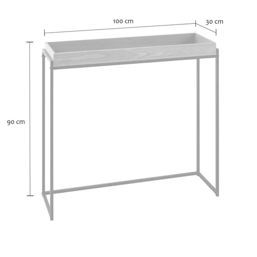 Calicosy - Sidetable JESSIE - Licht hout - 90x100x30 cm