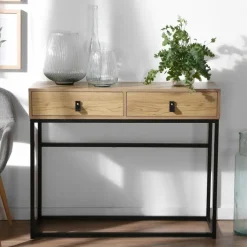 Sidetables-Calicosy - Sidetable JILL - Licht hout - 80.5x100.3x35.3 cm