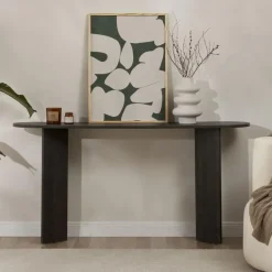 Calicosy - Sidetable SIRA - Zwart hout - 75x150x35 cm