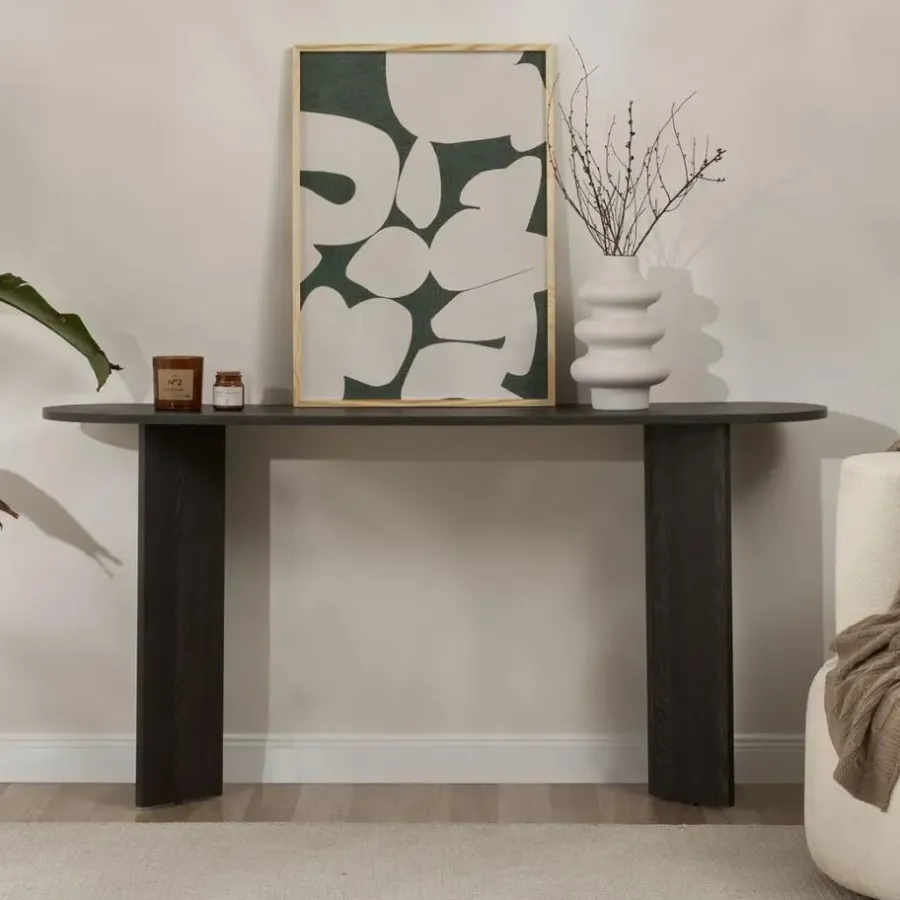 Calicosy - Sidetable SIRA - Zwart hout - 75x150x35 cm