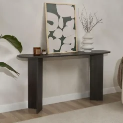Calicosy - Sidetable SIRA - Zwart hout - 75x150x35 cm