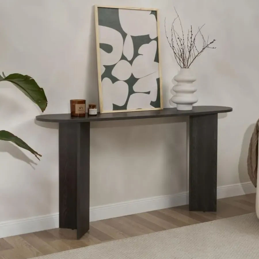 Calicosy - Sidetable SIRA - Zwart hout - 75x150x35 cm