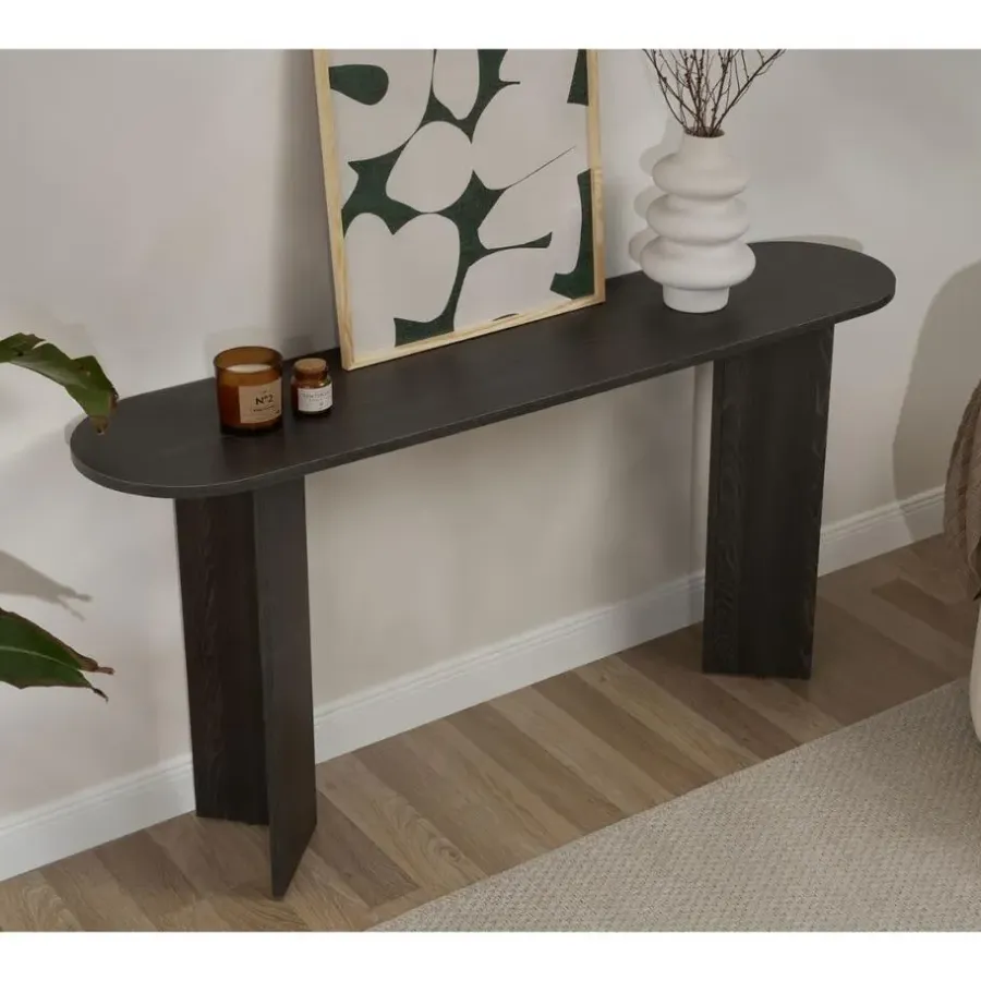 Calicosy - Sidetable SIRA - Zwart hout - 75x150x35 cm