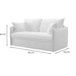 Calicosy - Slaapbank MIRA - Grijs - 90x185x104 cm