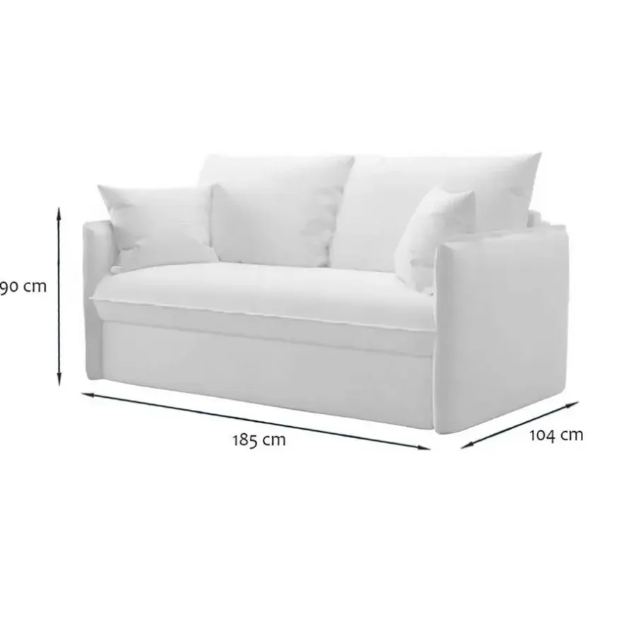 Calicosy - Slaapbank MIRA - Grijs - 90x185x104 cm