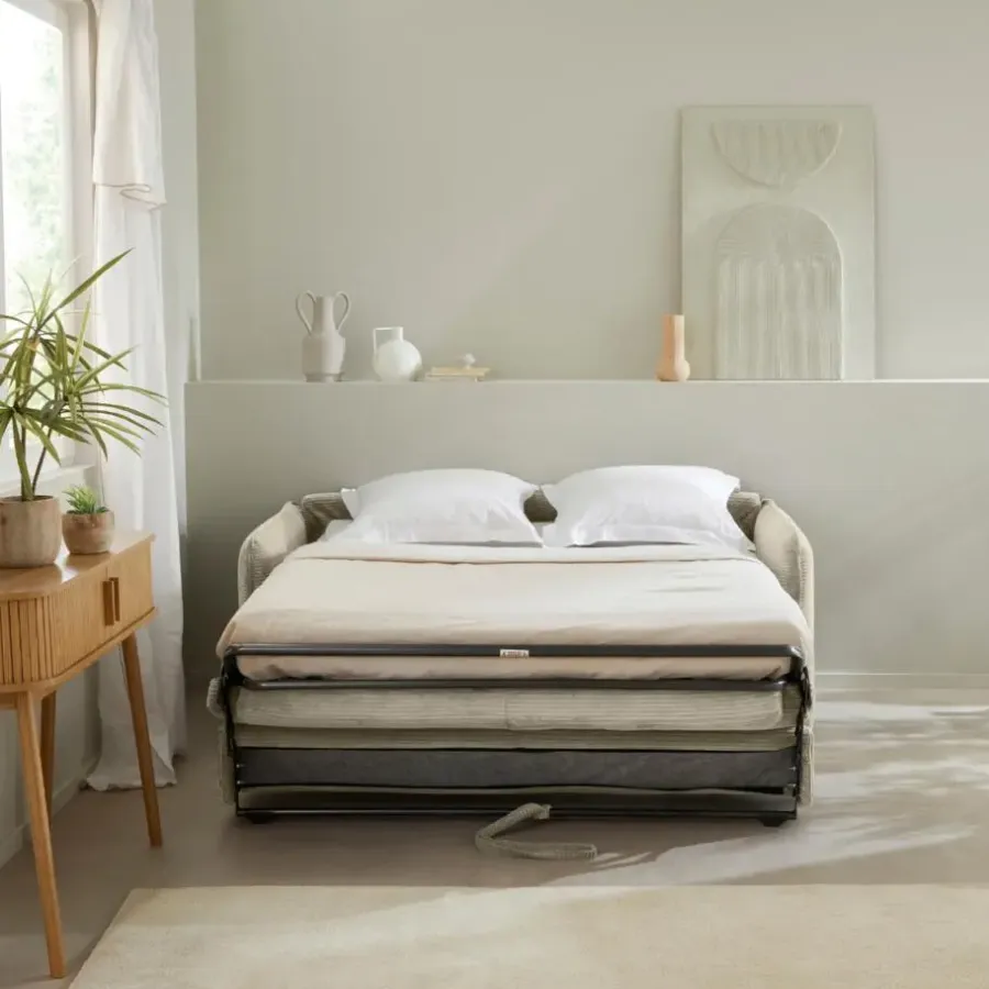 Slaapbanken|Slaapbanken-Calicosy - Slaapbank MIRA - Ecru - 90x185x104 cm
