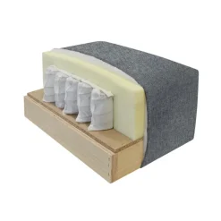 Slaapbanken|Slaapbanken-Calicosy - Slaapbank NAOMI - Grijs - 90x260x175 cm