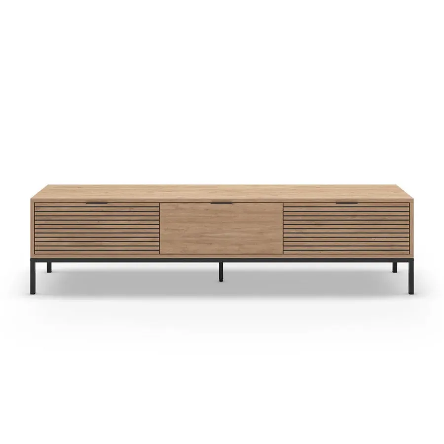 Tv Meubels-Calicosy - TV-Meubel ARIEL - Licht hout - 55x180x40 cm