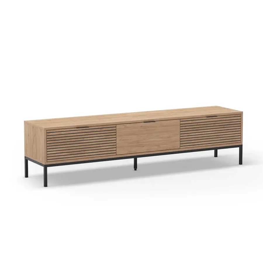 Tv Meubels-Calicosy - TV-Meubel ARIEL - Licht hout - 55x180x40 cm