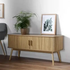 Tv Meubels-Calicosy - TV-Meubel ERNEST - Licht hout - 55x119x39 cm