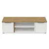 Calicosy - Tv-meubel met 2 nissen ACCESS - Eikenhout - 39,1x134,8x39,6 cm