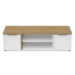 Calicosy - Tv-meubel met 2 nissen ACCESS - Eikenhout - 39,1x134,8x39,6 cm