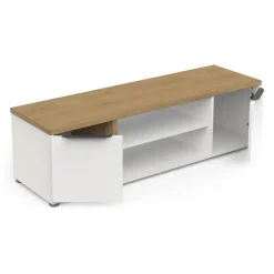Calicosy - Tv-meubel met 2 nissen ACCESS - Eikenhout - 39,1x134,8x39,6 cm