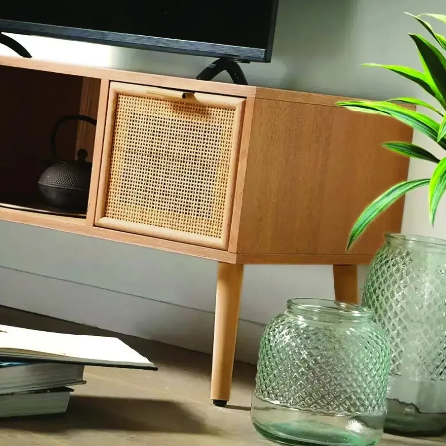 Tv Meubels-Calicosy - TV-Meubel MIYA - Licht hout - 45x100x42 cm