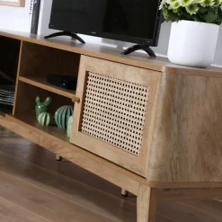 Tv Meubels-Calicosy - TV-Meubel PALMO - Licht hout - 49x140x39 cm
