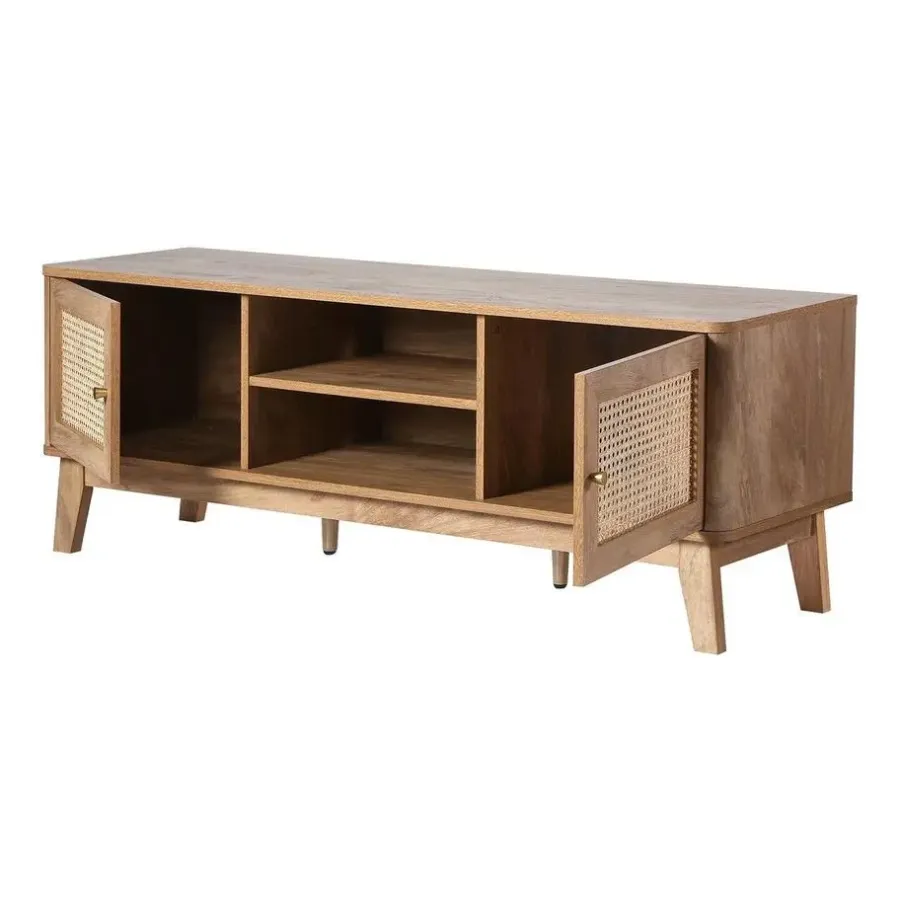 Tv Meubels-Calicosy - TV-Meubel PALMO - Licht hout - 49x140x39 cm