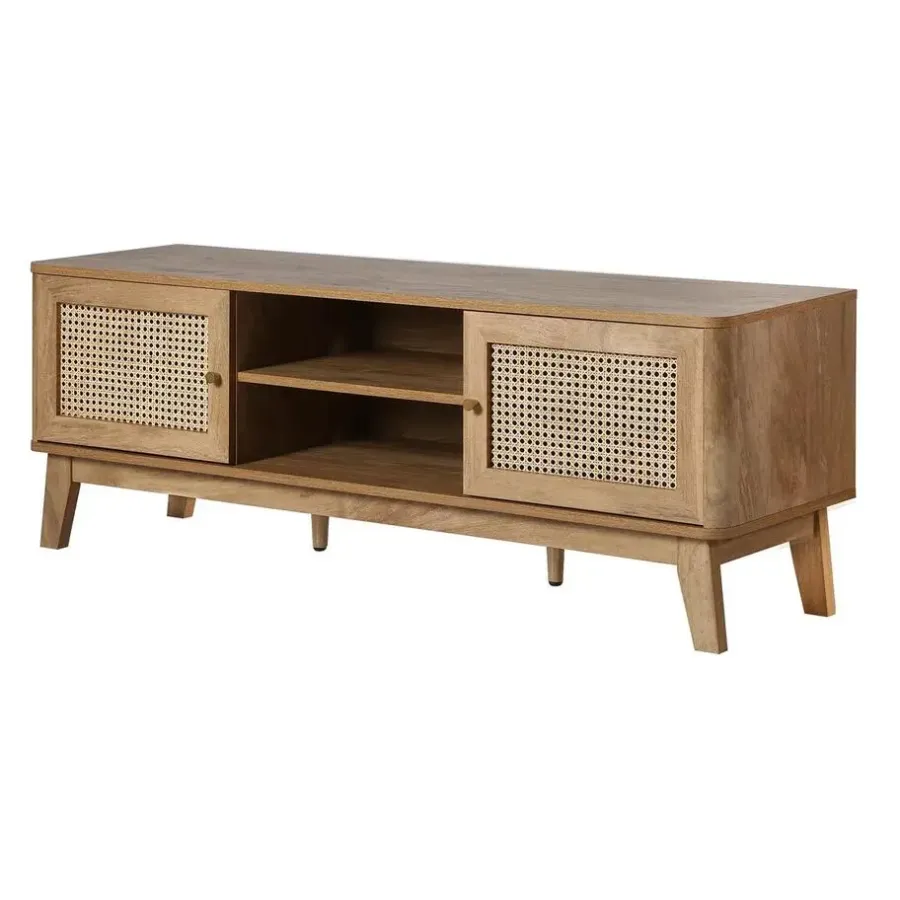 Tv Meubels-Calicosy - TV-Meubel PALMO - Licht hout - 49x140x39 cm