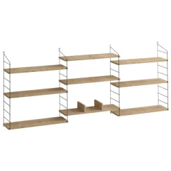 Wandplanken-Calicosy - Wandrek LABA - Licht hout - 85x216x20 cm