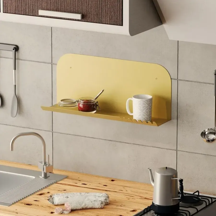 Wandplanken-Calicosy - Wandrek NOVA - Gouden - 23x55x12 cm