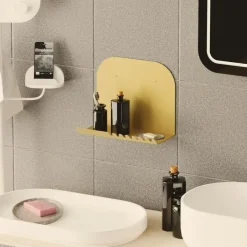 Wandplanken-Calicosy - Wandrek NOVA - Gouden - 23x28x12 cm