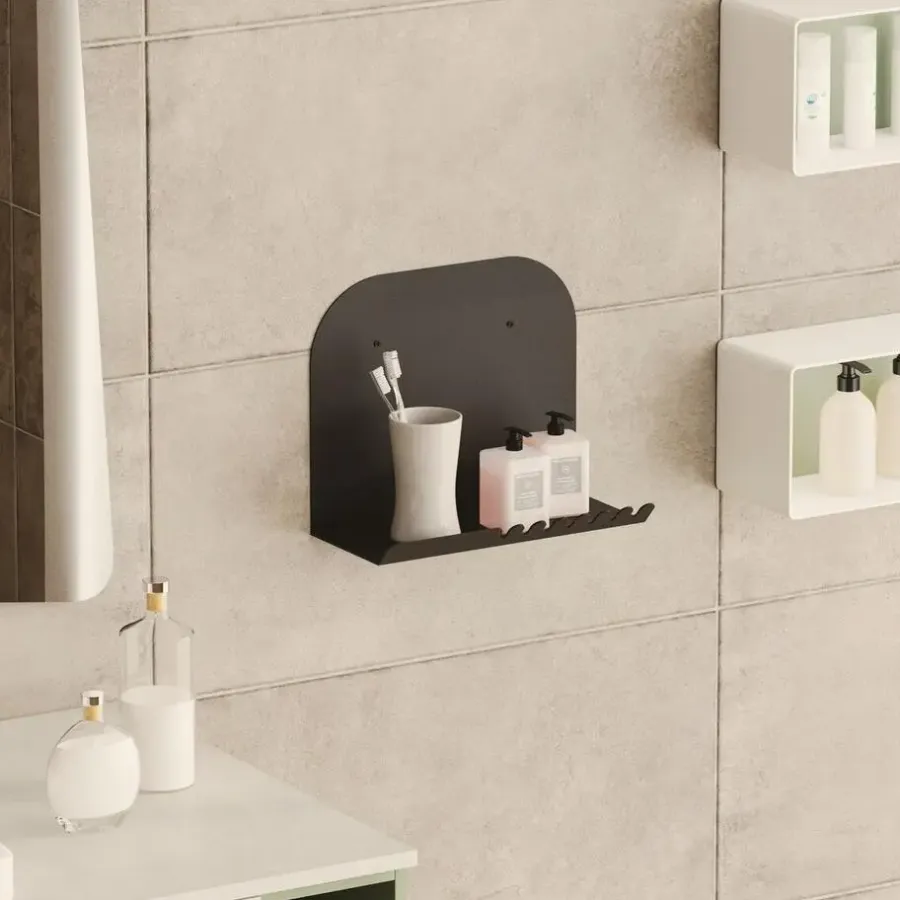 Wandplanken-Calicosy - Wandrek NOVA - Zwart - 23x28x12 cm