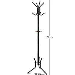 Songmics CALICOSY - Zwarte - - 49x178x49 cm