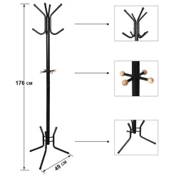 Songmics CALICOSY - Zwarte - - 49x178x49 cm