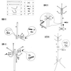 Songmics CALICOSY - Zwarte - - 49x178x49 cm