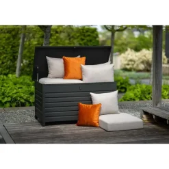 Garden Impressions Cambridge kussenbox - aluminium - 155x97xH82,5 cm - carbon black