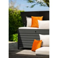 Garden Impressions Cambridge kussenbox - aluminium - 155x97xH82,5 cm - carbon black