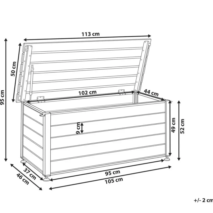 Kussenboxen-Leen Bakker CAMPALTO - Kussenbox - Wit - 113 x 50 cm - Aluminium