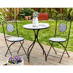 Bistro- & Balkonsets-Beliani CAMPRENA - Balkonset - Zwart - Metaal
