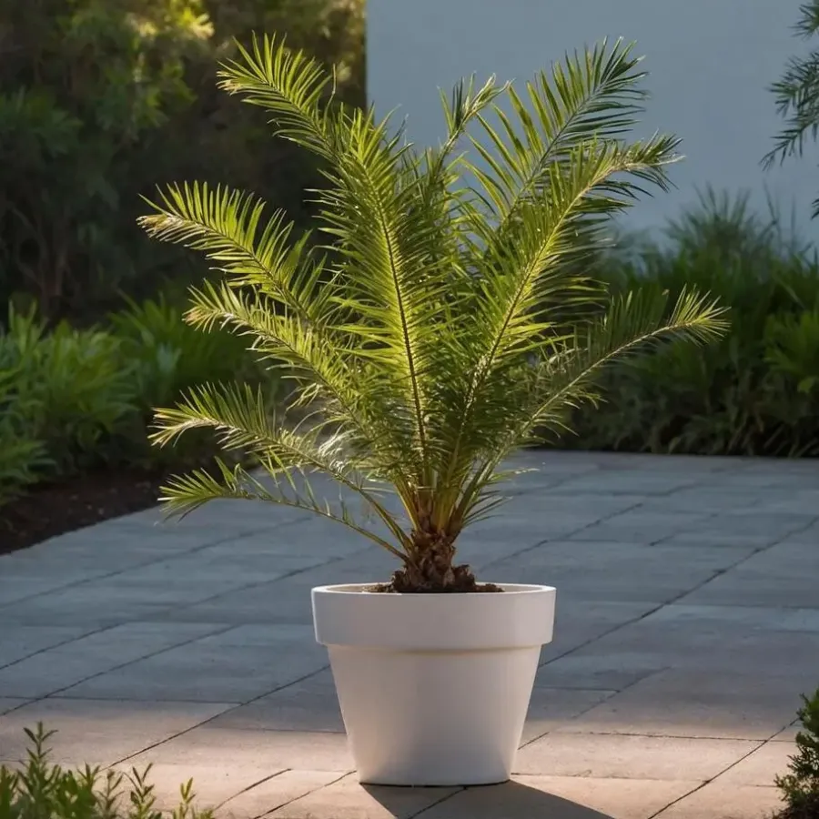 Planten|Bomen-Plant in a Box Canarische Dadelpalm - Phoenix canariensis - Hoogte 50-60cm - ⌀15cm