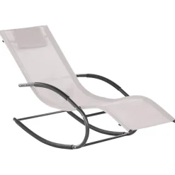 Ligbedden-Beliani CARANO II - Strandstoel - Beige - Staal