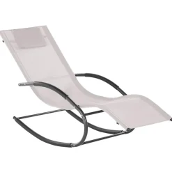 Ligbedden-Beliani CARANO II - Strandstoel - Beige - Staal