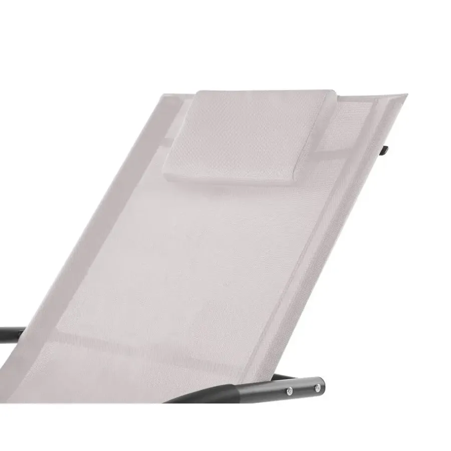 Ligbedden-Beliani CARANO II - Strandstoel - Beige - Staal