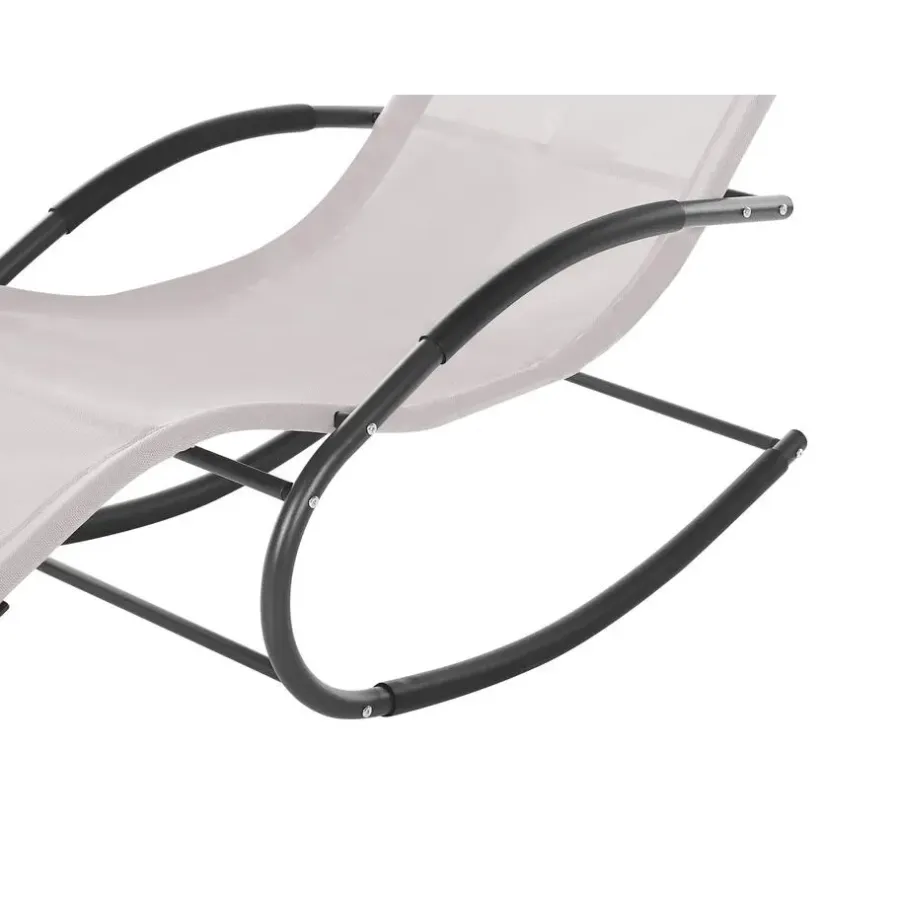 Ligbedden-Beliani CARANO II - Strandstoel - Beige - Staal