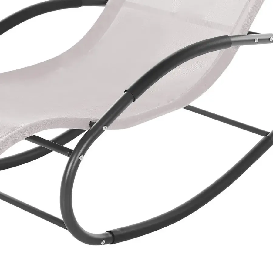 Ligbedden-Beliani CARANO II - Strandstoel - Beige - Staal