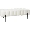 Leen Bakker CAREY - Bankje - Gebroken wit - Polyester