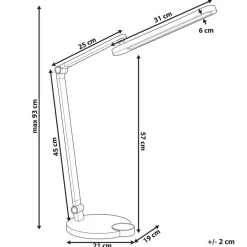 Bureaulampen|Bureaulampen-Leen Bakker CAROY - Bureaulamp LED - Grijs - Synthetisch materiaal