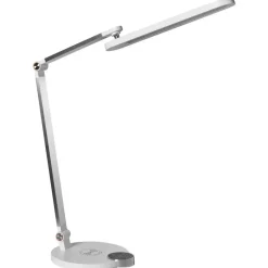 Leen Bakker CAROY - Bureaulamp LED - Wit - Synthetisch materiaal