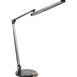 Leen Bakker CAROY - Bureaulamp LED - Zwart - Synthetisch materiaal