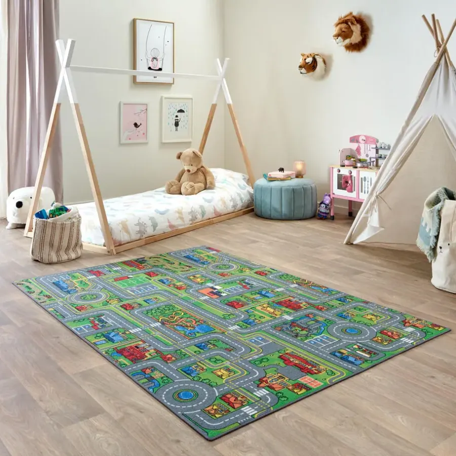 Carpet Studio Playcity Speelkleed - Meerkleurig - 140x200cm