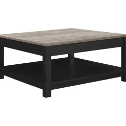 Salontafels-Dorel Home Carver - Salontafel met 1 plank in zwarte houtlook