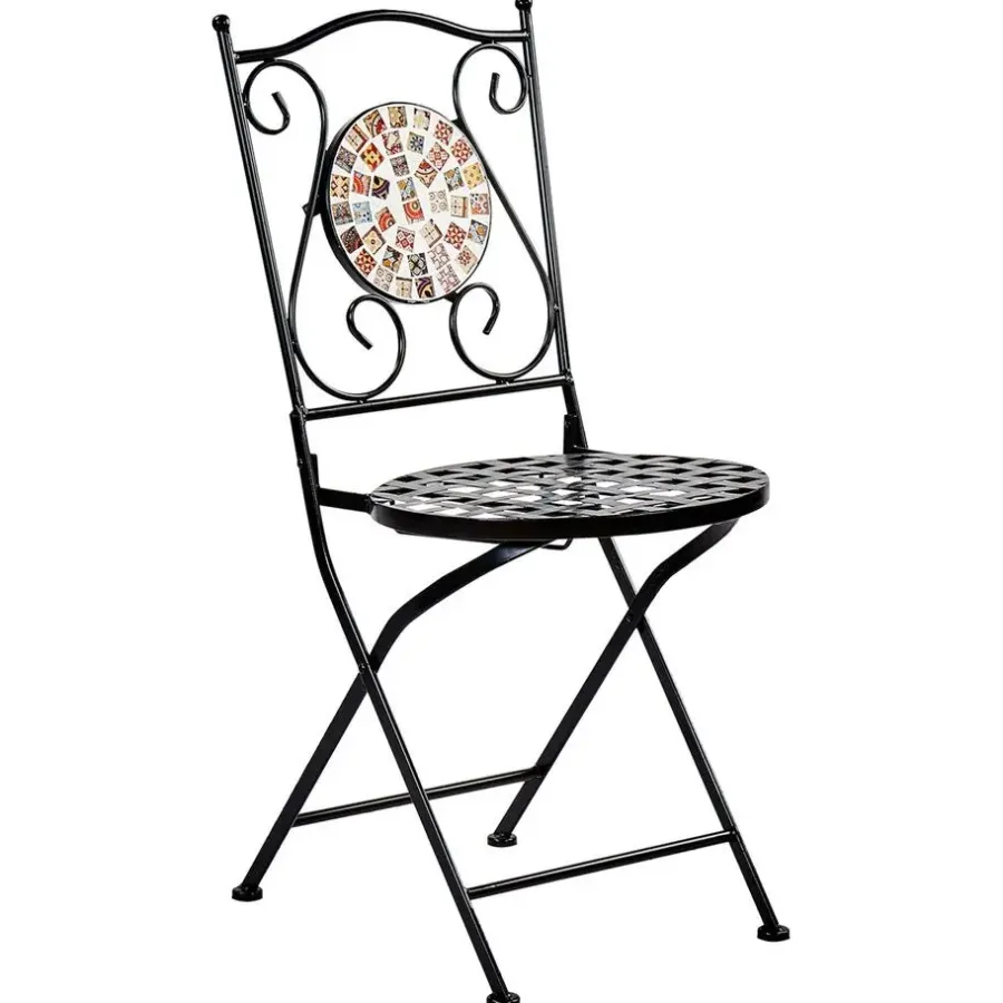 Bistro- & Balkonsets-Beliani CASARIO - Tuinstoel set van 2 - Zwart - Metaal