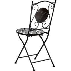 Bistro- & Balkonsets-Beliani CASARIO - Tuinstoel set van 2 - Zwart - Metaal