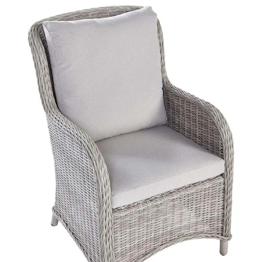 Beliani CASCAIS - Tuinstoel set van 2 - Beige - PE rotan