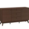 Loft24 Cassie - Dressoir met 3 laden en 2 deuren walnut-look
